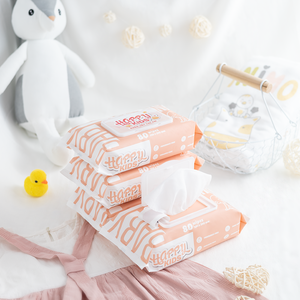 Lingettes pour bébé ECOWIPES Happy Kids, 80 lingettes douces, sans parfum, lingettes humides pour le nettoyage doux du bébé - Product Image 4