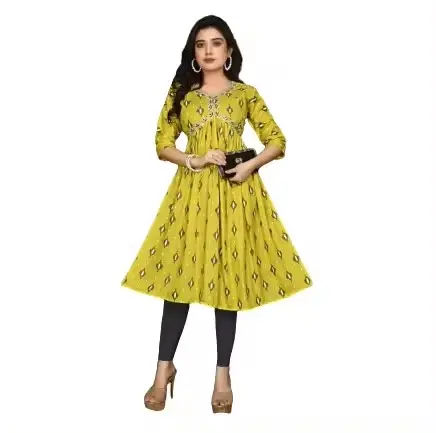 Modern Indian Ethnic Dress Wholesale Latest Fashionable Designer Printed Kurti Suit Dress for Casual & Party Wear