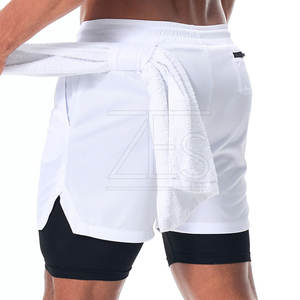 2025 nouveau Style séchage rapide Top vente hommes 2 en 1 Shorts Design personnalisé vos propres hommes 2 en 1 Shorts en Stock - Product Image 3