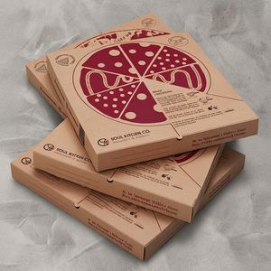 Caja de Pizza de Papel Kraft Ecológica Personalizada, Empaque de Alimentos para Restaurantes de Comida para Llevar y Entrega a Domicilio - Product Image 2