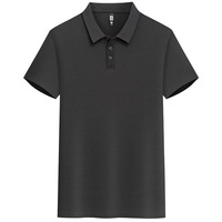 Camiseta de Verano para Hombre, Personalizada con Logotipo OEM, de Manga Corta, Tejida, Transpirable, Cómoda, Informal de Negocios, de Color Sólido