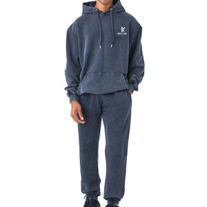 Survêtement Homme 2026 Tendance à Manches Longues Effet Délavé Acide, Coupe Oversize, Haute Qualité, Respirant, Idéal pour Tenue Décontractée - Product Image 1