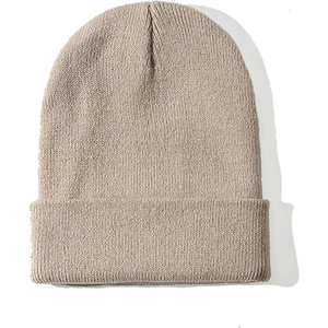 OEM Rib Knit Beanie <b>Hat</b> <b>Winter</b> Cuffed Cap Women Men Soft Warm Stretch Plain Skull Cap Wholesale <b>Hat</b> Beanies - Product Image 5