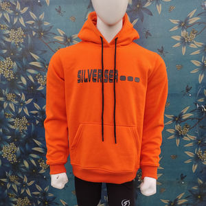 เสื้อกันหนาวมีฮู้ดสำหรับผู้ชายผ้าคอตตอน100% 4500 PLUS GSM พิมพ์ลายซิลิโคนมันวาวระบายอากาศได้ดีขนแกะสีพื้น - Product Image 1