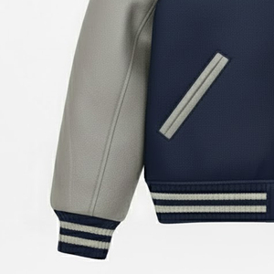 Blouson universitaire d'hiver pour homme, style streetwear, avec patch brodé en chenille personnalisé, style urbain, logo avant éco-responsable - Product Image 3