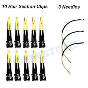 Professional Hair Extension Tool Kit with Micro Bead Pliers 7 inch Hair Extension Clips <b>Needles</b> Thread Comb & Storage <b>Case</b> - Product Image 6