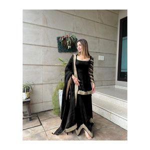 ชุดประจำชาติอินเดีย,ชุดสูท Sharara Salwar/ชุดสูทพาลาซโซปักลายได้เยอะ - Product Image 1