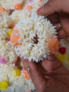 Color Pastel jazmín Gajra diadema Rosa espuma flor pelo lazo Maiyon Gajra pulsera Artificial Henna Gajra accesorio para el cabello - Product Image 6