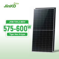 Panel Surya Bifasial Jinko Solar 600w 580w 585w Tier 1 Kaca Ganda Tipe-N Modul PV Mono