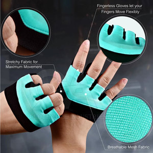 Guantes de Neopreno Antideslizantes sin Dedos para Gimnasio y Levantamiento de Pesas, con Logotipo Personalizado - Product Image 6