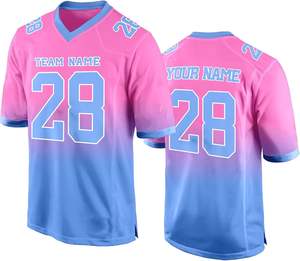 Maillots de football américain entièrement personnalisables pour jeunes et adultes Logo de l'équipe à manches courtes Couleurs Numéros de joueur pour tous les joueurs - Product Image 1