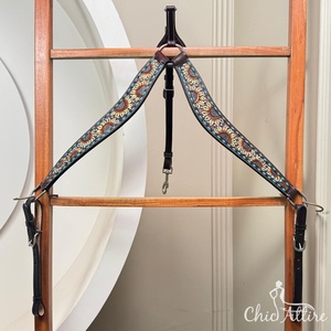 Top à la mode 100% cuir véritable Western colliers de poitrine usinés à la main avec tournesol outillage travail fabricant en gros fournisseur - Product Image 1