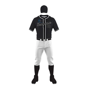 High Quality Custom Logo Printed Baseball Uniform Sets Breathable Anti-Bacterial Quick Dry Wholesale Solid Color Customizable - Product Image 2