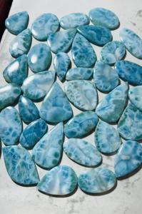 Prix de gros Larimar naturel lisse mélange forme Cabochons, Larimar Lot de pierres précieuses en vrac perles faites à la main pour la fabrication de bijoux, - Product Image 3