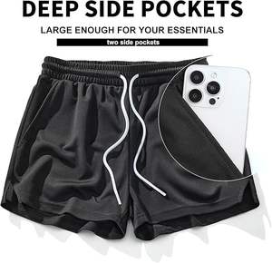 High Quality Double Layer Mesh <b>Shorts</b>-Quick Drying Eco-Friendly Custom Sublimation for Men <b>Women</b>. for Gym <b>Basketball</b> Casual - Product Image 3