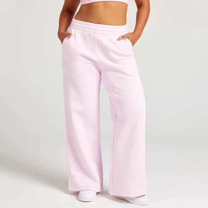 Cozy Lounge <b>Women</b> Wide Leg <b>Sweatpants</b> Warm Fleece Soft Breathable Regular Winter Everyday Casual Comfortable Smooth Fit Lace - Product Image 1