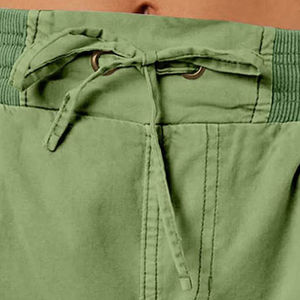 กางเกงขาสั้นเอวสูงสำหรับผู้หญิงกางเกงขาสั้นผ้าฝ้ายแบบถักระบายอากาศได้ดีชุดวิ่งออกกำลังกายฟิตเนส - Product Image 2