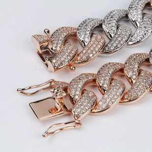 Chaîne cubaine hip-hop en moissanite glacée effet diamant, idéale pour les fêtes - Grande Vente - Product Image 4