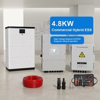 Sistem PV Surya Rumah 20KW Output DC 48V Pengontrol MPPT Inverter Gelombang Sinus Murni Terintegrasi Baterai Lithium Pintar