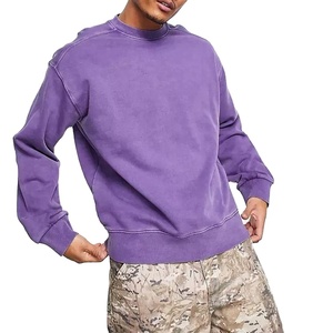 New Custom Logo Embroidered Digital Printing Summer 100% Cotton Fleece Heavyweight Oversized Sweatshirt Regular Fit Lined Design - Product Image 1