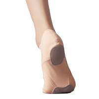 Zapatillas de Ballet Suaves con Parte Superior de Lona Color Bronceado, Suela de Cuero Genuino y Diseño Elástico para Mujer, Novedad 2025