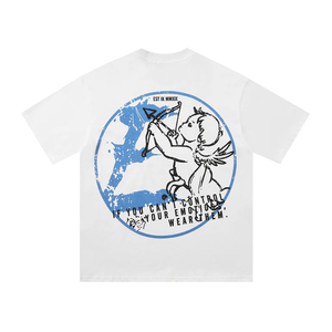 MIXED EMOTION เสื้อยืดแขนสั้นผ้าฝ้ายคอกลมพิมพ์ลาย - Product Image 3