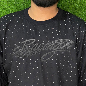 T-shirt pour homme en coton 100% tissé sur mesure en gros 2026, impression DTG surdimensionnée, logo vintage, lavage à la pierre, effet délavé - Product Image 2