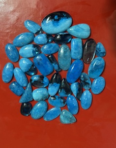 Hémimorphite bleue naturelle de qualité AAA, pierre précieuse en vrac, beau cabochon certifié avec diamètre de trou personnalisé pour la fabrication de bijoux - Product Image 4