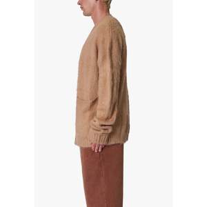 ELONGATED FUZZY <b>CARDIGAN</b> <b>SWEATER</b> - Product Image 6
