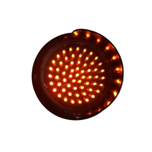 وحدة إضاءة تحذير مرورية صغيرة LED بحجم 84 مم و100 مم و125 مم، تعمل بجهد 12 فولت و24 فولت، مع ضوء وامض كهرماني ولوحة سهمية - Product Image 1