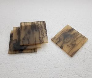 Juego de 4 Posavasos de Madera Natural para Té, Vajilla para el Hogar, Hotel, Restaurante, Posavasos de Madera, Posavasos de Resina, Artículos de Decoración de Mesa - Product Image 6