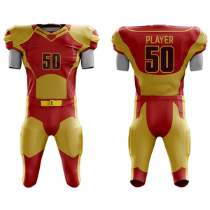 Uniforme de Fútbol Americano Personalizado 2025, 100% Poliéster, Uniforme de Fútbol Americano de Color Sólido para Equipo - Product Image 1