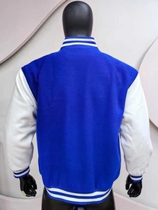 Blouson universitaire de baseball personnalisé pour homme, col montant fin, logos brodés, options grandes tailles, style urbain, hiver - Product Image 2