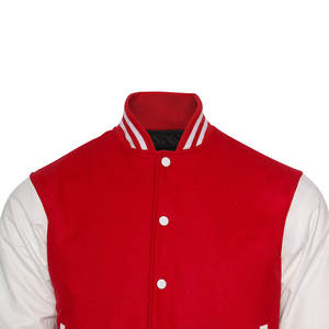 Chaqueta Varsity de Lana Personalizada por el Fabricante OEM, Diseño Vintage de Invierno, Cuello Alto, Tela de Lona Impermeable - Product Image 5