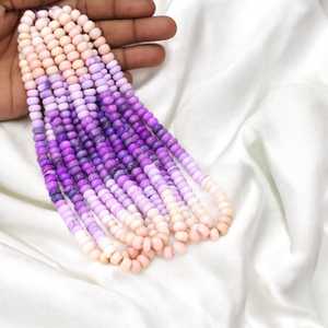 Perles disco multi-opales naturelles brin 7mm-10mm perles rondes lisses de pierres précieuses en vrac pour la fabrication de bijoux en vrac approvisionnement en gros Inde - Product Image 1