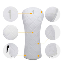 Funda Protectora para Cabeza de Driver de Golf de Cuero PU Impermeable de Alta Calidad a Precio de Mayoreo, Diseño Personalizado con Logotipo Bordado e Impresión