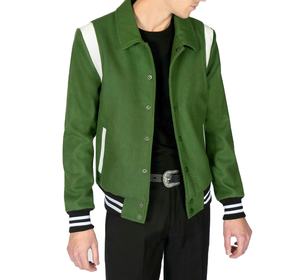 Veste universitaire personnalisée avec logo pour hommes, taille plus, broderie, fermeture à boutons, vente en gros, vestes unies pour hommes, veste d'hiver 2026 - Product Image 1