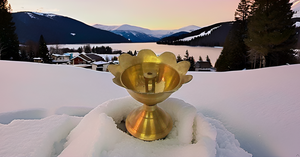 Lampe à huile en laiton de qualité supérieure faite à la main traditionnel indien doré Akhand Diya accessoire artisanal Diwali fait de qualité supérieure - Product Image 4