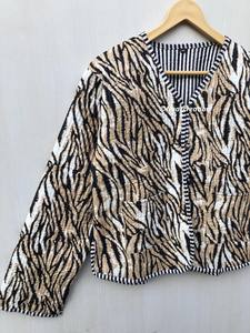 Chaqueta Acolchada de Algodón Boho Hecha a Mano para Mujer, Abrigo con Estampado de Bloques, Fabricante al por Mayor al Mejor Precio - Product Image 5