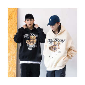 Sudadera con Capucha para Hombre, 100% Algodón Grueso, con Logotipo Personalizado, Estampado Puff, Bordado, Corte Holgado para Invierno - Precio al por Mayor - Product Image 3