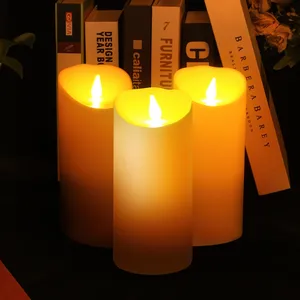 Lampada a candela a Led ricaricabile lampada da tavolo senza fiamma candela decorativa regalo di natale
