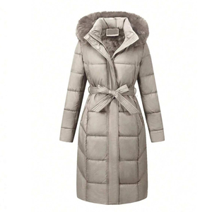 โลโก้ที่กําหนดเองผู้ชายยาวพิเศษเสื้อคลุมฤดูหนาวเสื้อแจ็คเก็ตปักเป้าคลุมด้วยผ้าหนักอบอุ่นกันน้ําเครื่องนอกปักเป้าเสื้อกันหนาว - Product Image 4