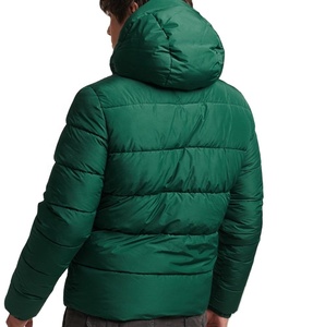 Men's High Quality <b>Canvas</b> Stand Collar Winter <b>Jacket</b> Casual Outwear Green Dye Zipper Closure Warm Padded for Outdoor Use - Product Image 6