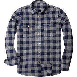 เสื้อเชิ๊ตแขนยาวผ้าสักหลาดสำหรับผู้ชายเสื้อเชิ๊ตแขนยาวผ้าสักหลาดสำหรับขี่มอเตอร์ไซค์เสื้อเชิ๊ตผู้ชายใส่ในฤดูร้อนโลโก้ตามสั่ง - Product Image 1