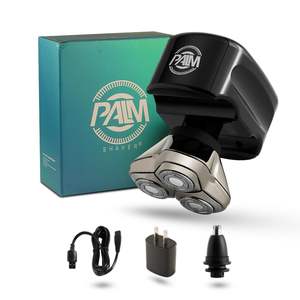 Rasoir électrique à trois lames pour homme, rasoir rotatif pour le visage, le corps et la barbe, étanche IPX7 et lavable - Product Image 1