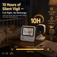 Moniteur portable pour bébé ABM900, caméra numérique sans fil 720P, écran couleur 2,8 pouces, température ambiante en temps réel, activation sonore