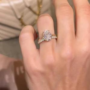 Anillo de Diamante Moissanita de Oro Sólido de 10K de Calidad Premium para Compromiso y Boda, Disponible para Suministro Mundial - Product Image 4