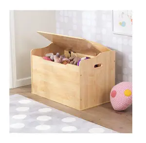 Best selling furniture wood cabinet toy box organizer large storage box with safety hanger factory sale