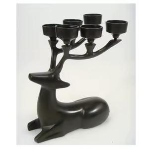 ที่ใส่เทียนเหล็กพร้อมไฟรูปนกลวดสีดำสำหรับใช้ในห้องนั่งเล่นงานเลี้ยงงานแต่งงานบนโต๊ะตกแต่ง - Product Image 2