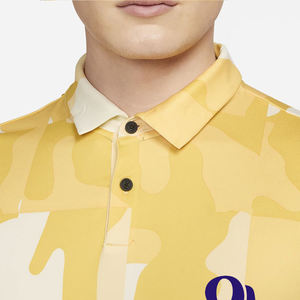 Chemises de golf pour hommes avec logo personnalisé en toile solide respirante à sec et coupe ajustée - Product Image 3